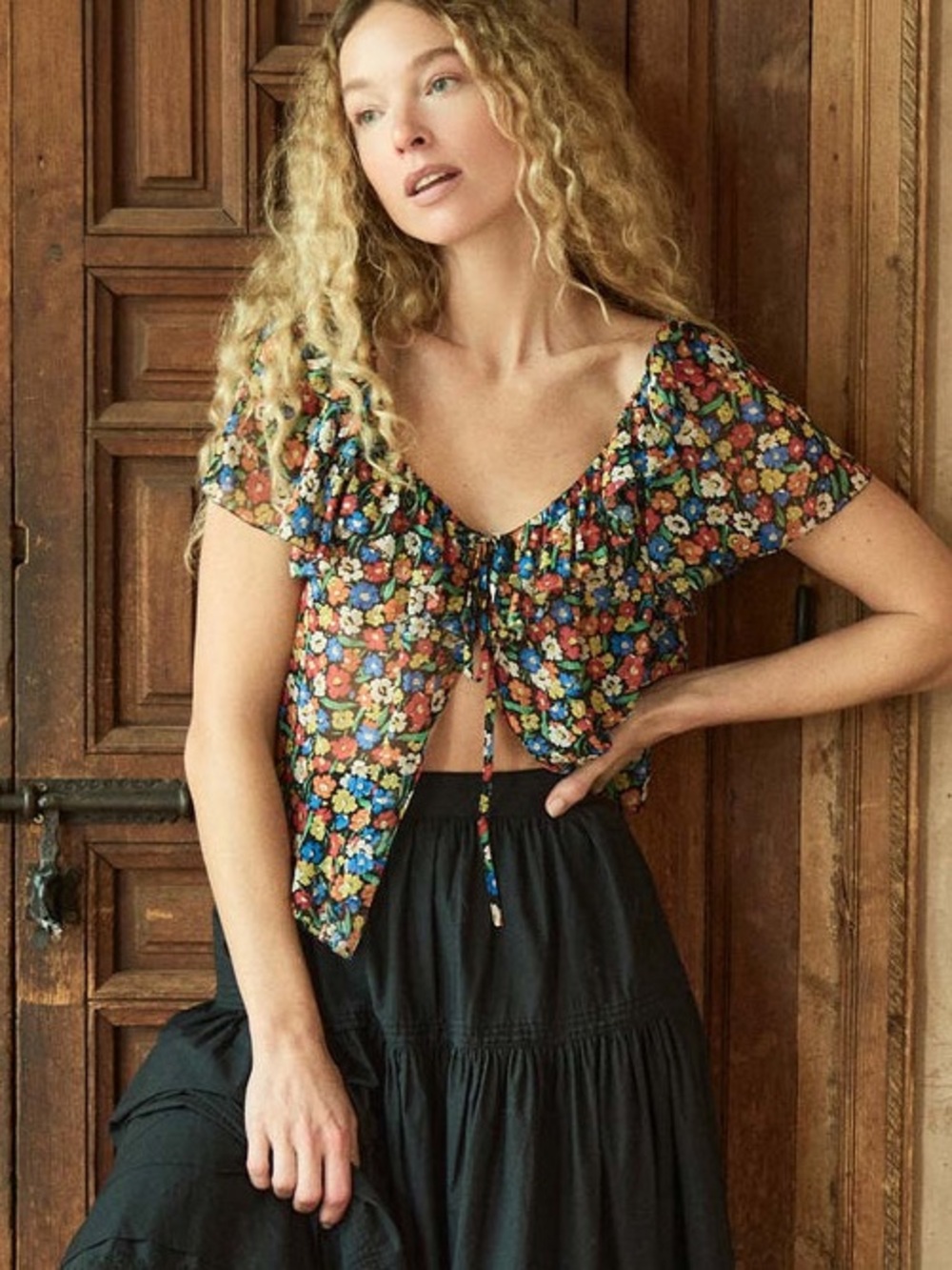 NWOT Doen FLORIETTE TOP IN BEGONIA BLOSSOM